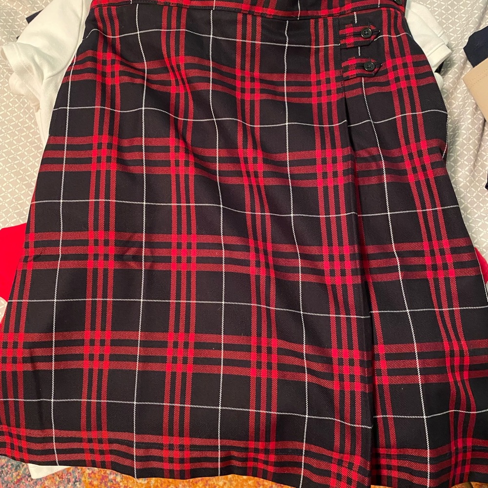 Lands’ End School Uniform Plaid A-line Skirt